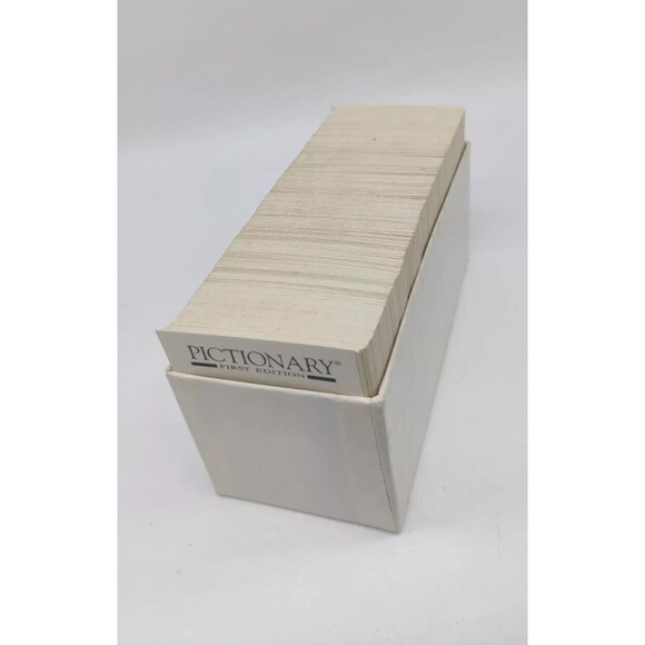 Vintage 1985 Pictionary 1st Edition Replacement Cards 1 Box Game Parts Pieces - Picture 5 of 11